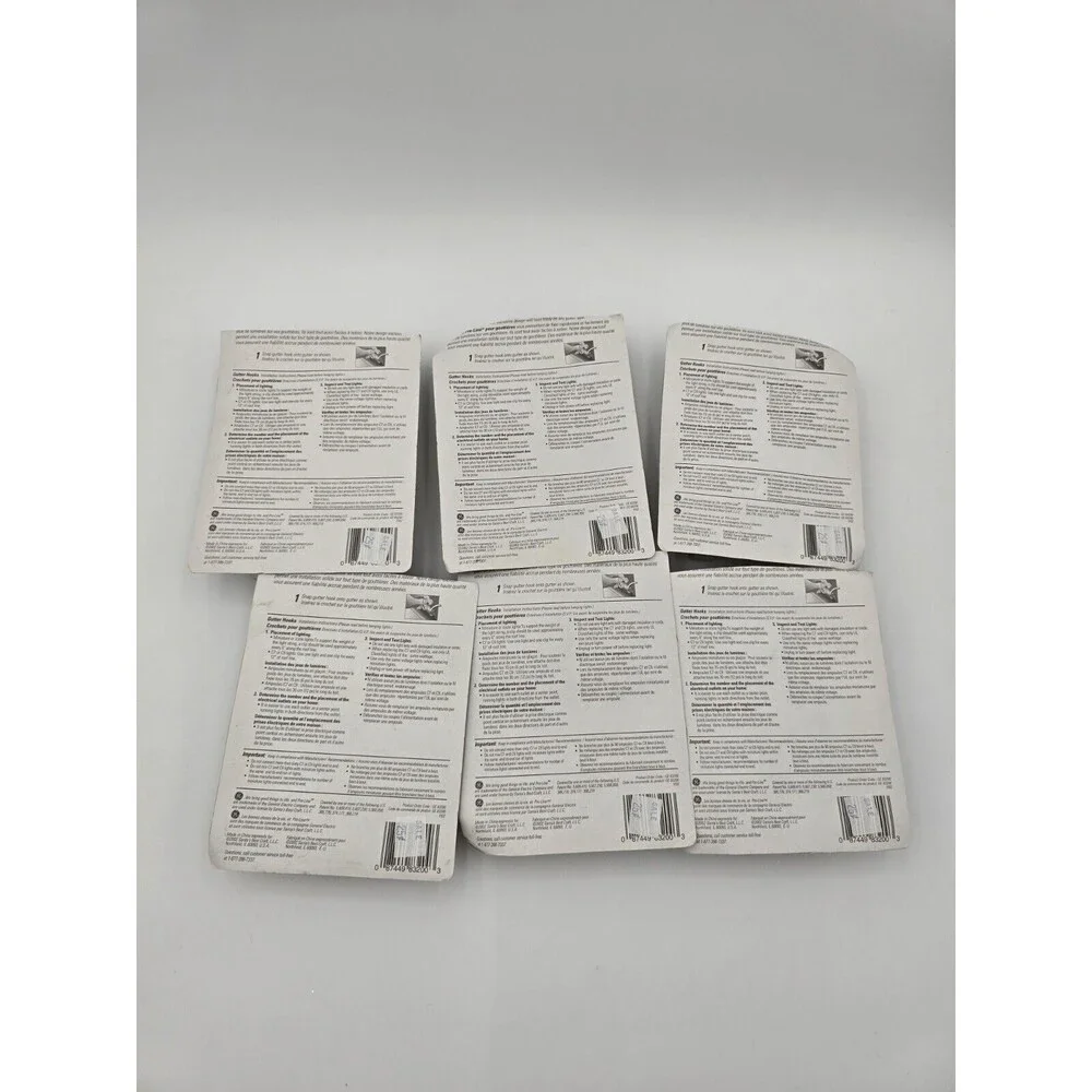300 GE Pro-Line Gutter Hooks Clips 6 packs Of 50‎ Vintage Plastic Hooks